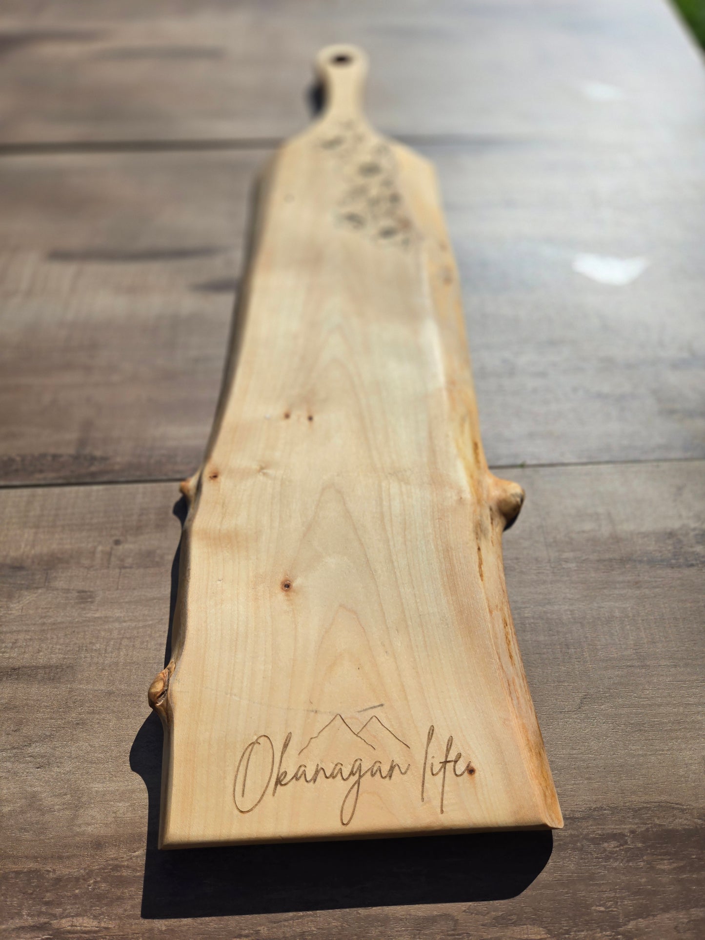 Burning Series- Blooms on a Long Board.