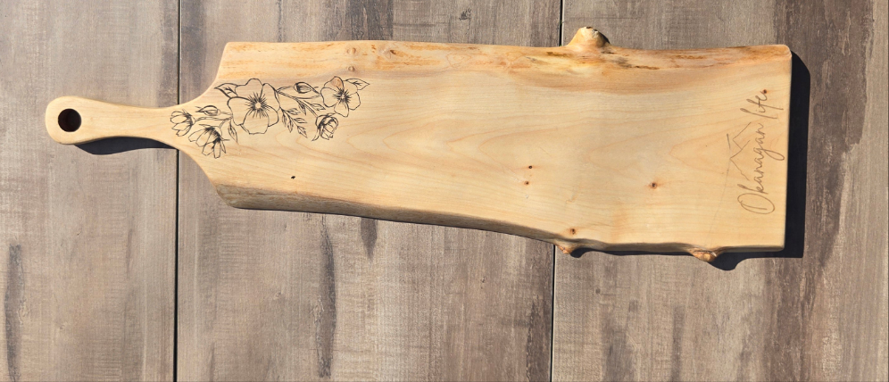 Burning Series- Blooms on a Long Board.