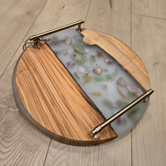 Blush Bloom Round Olive Charcuterie Board