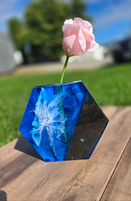 Blue Steel Vase