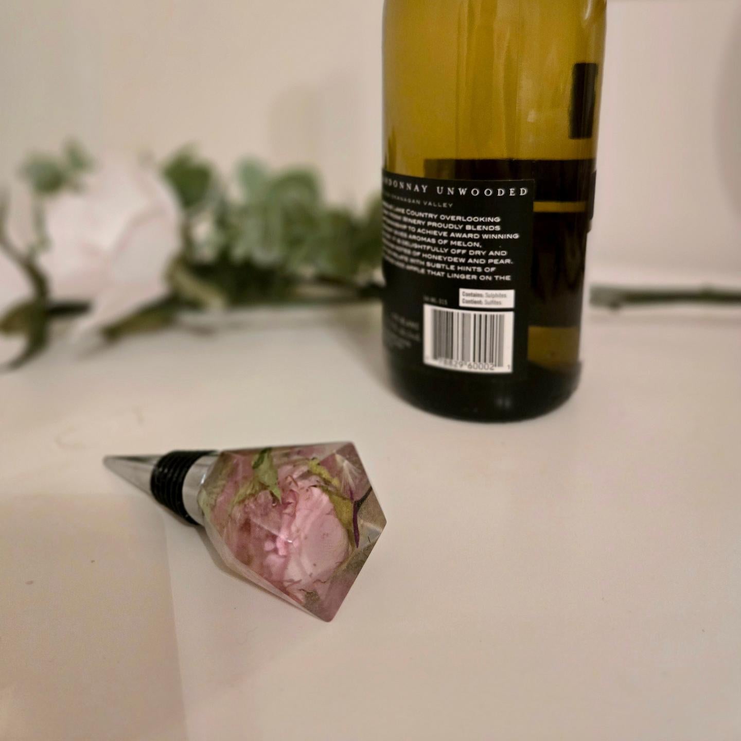 Resin Floral Wine Stopper