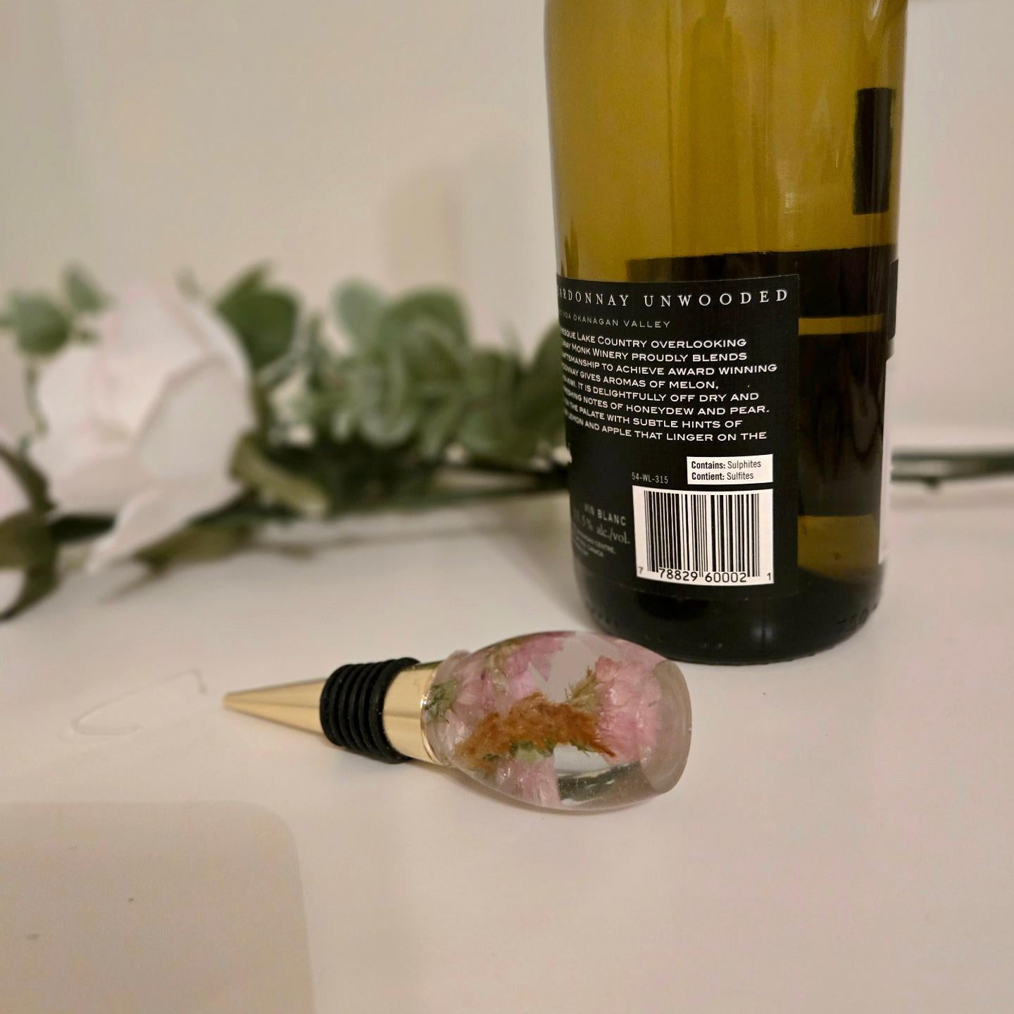 Resin Floral Wine Stopper