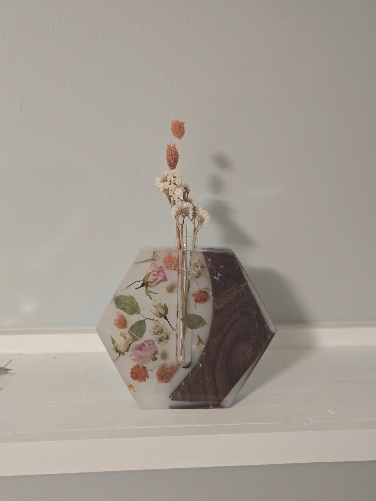 Coral Walnut Vase