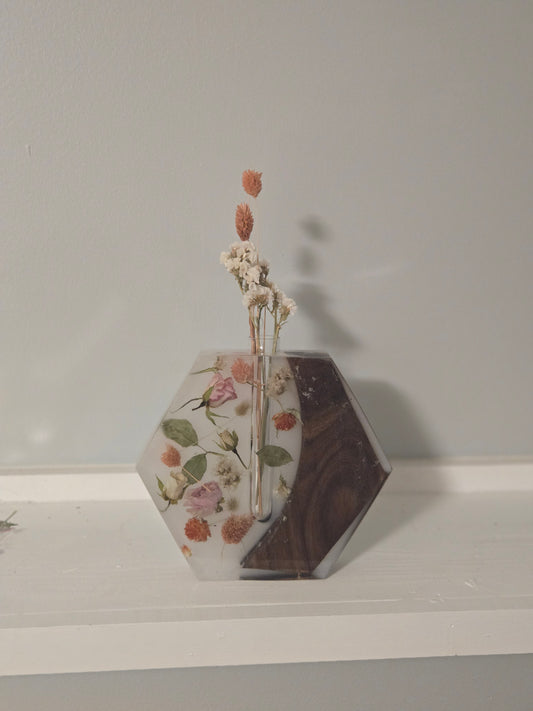 Coral Walnut Vase