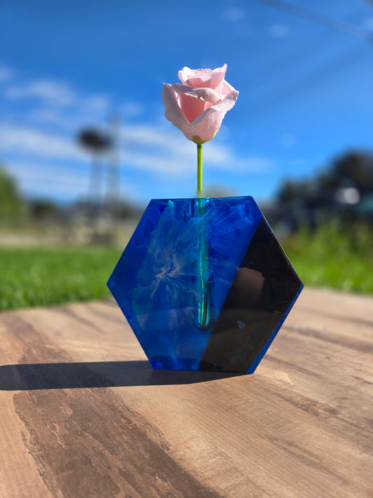 Blue Steel Vase