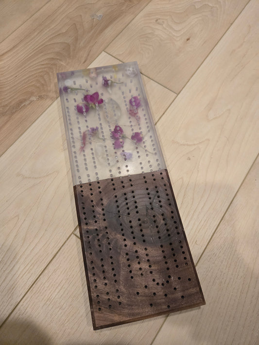 Floral Touch Cribbage Board