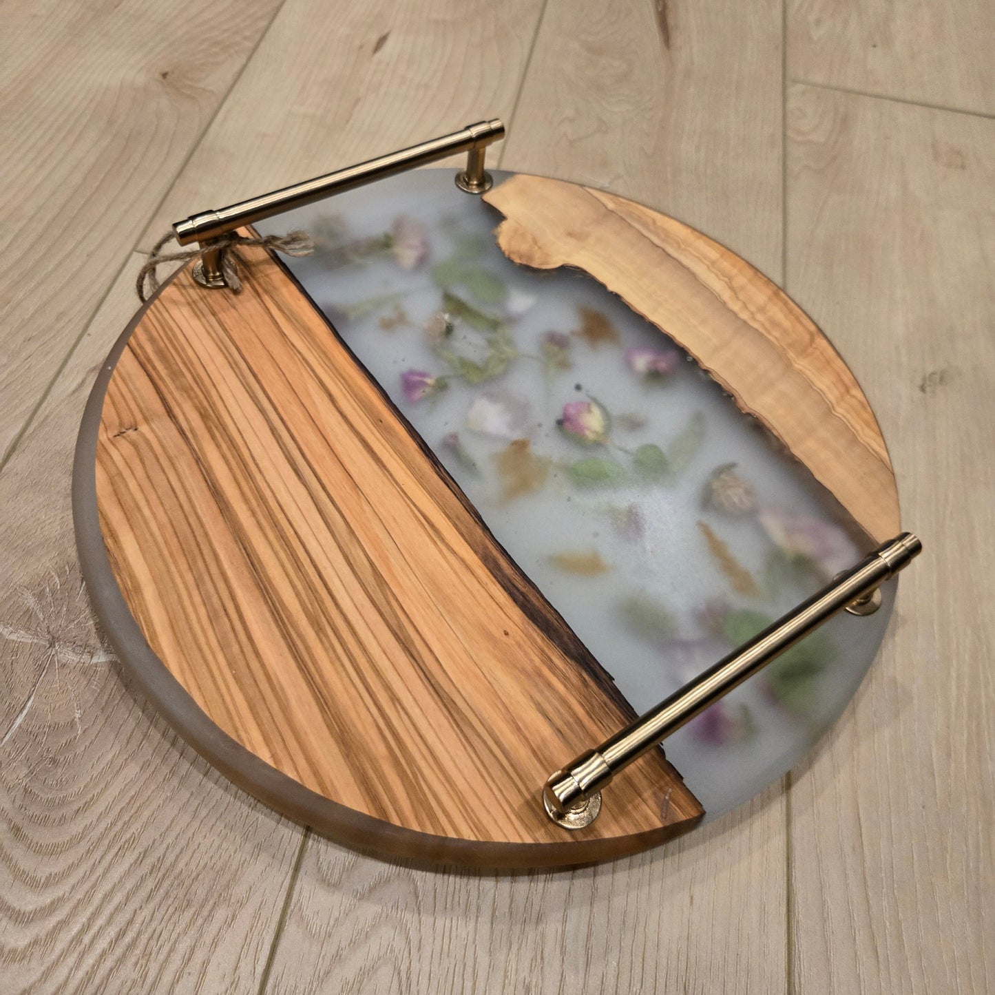 Blush Bloom Round Olive Charcuterie Board