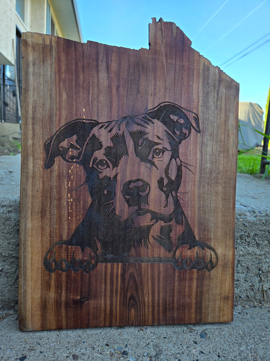 Pitbull Wood Art