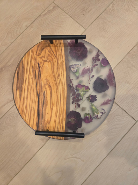 Olive Bloom Serving Board